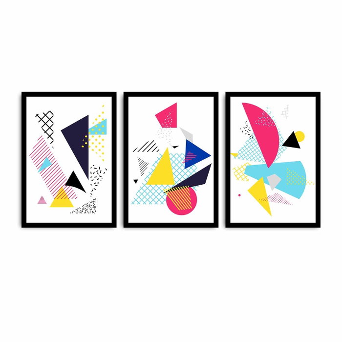 Wallity Cuadro Decorativo Enmarcado en MDF (3 Piezas)